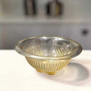 Federal Glass Ribbed Amber Mixing Bowl, Nested Yellow Kitchenware,‎ Replacement